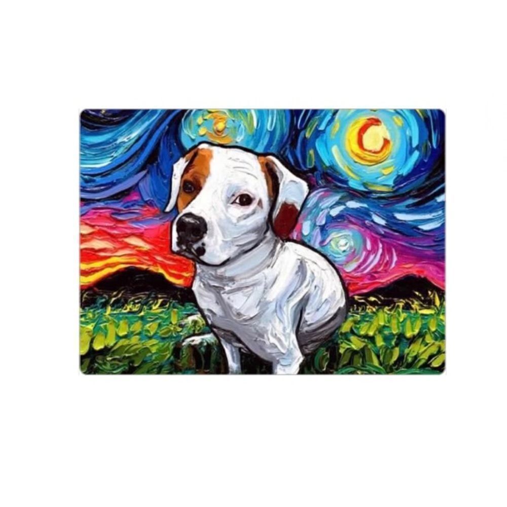 Pit Bull Mix Dog Starry Night Magnet